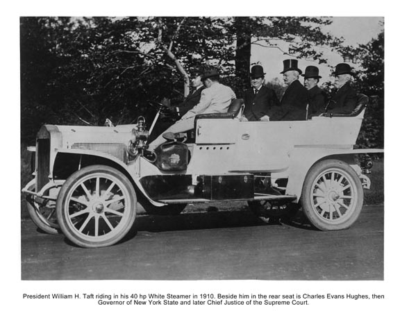 1909-k White Steamer with President Taft